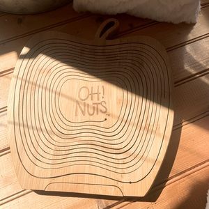 Oh NUTS! Apple Collapsible Wooden Fruit Bowl/Basket or Trivet